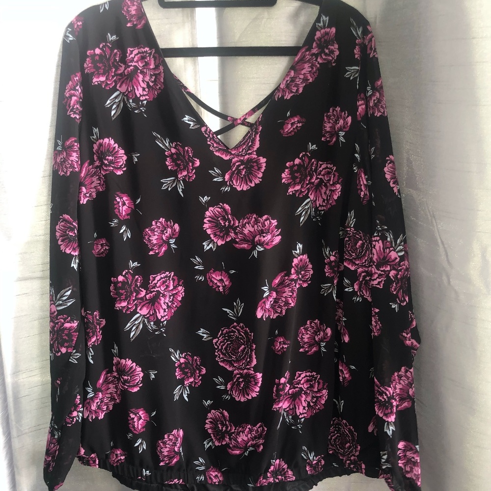 2 Floral Long Sleeve Blouse